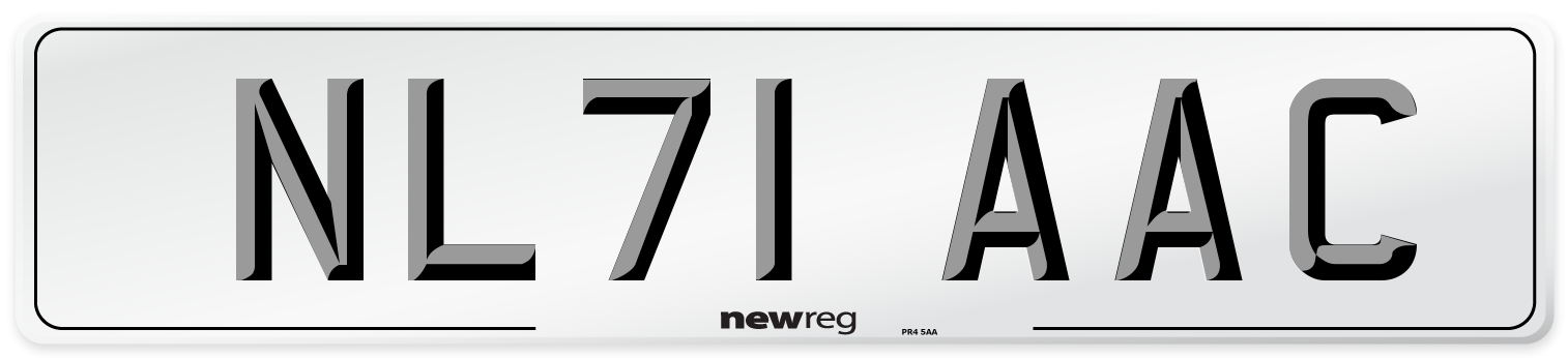 NL71 AAC Number Plate from New Reg
